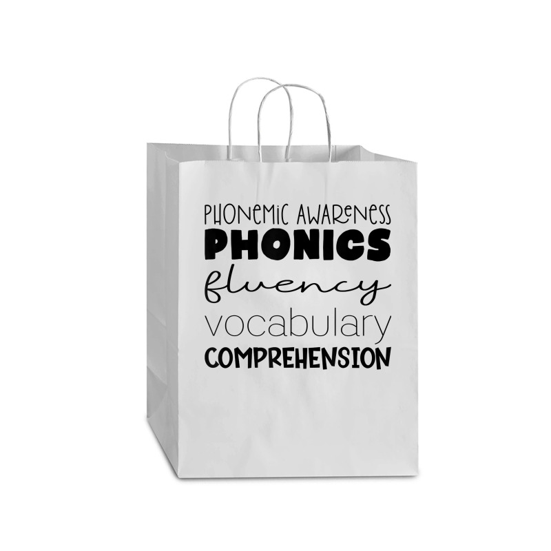 Phonemic Awareness Phonics Fluency Vocab Comprehension T Shirt Mart Paper Bag -13 X 7 X 17 | Artistshot