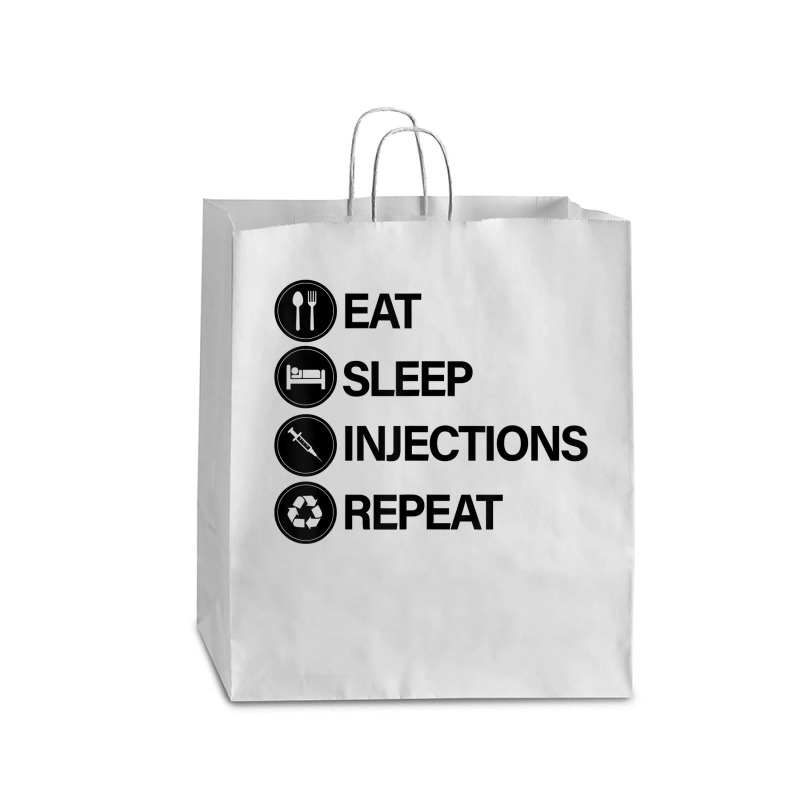 Eat Sleep Injections Repeat Filler Nurse Injector T Shirt Queen Paper Bag - 16 X 6 X 19 1/4 | Artistshot