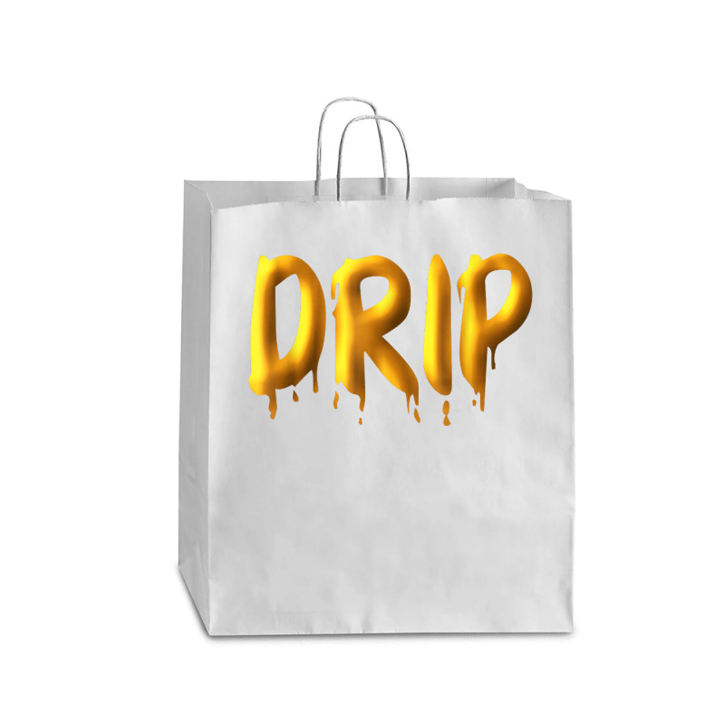 Drippy Yellow Drippin Letters Streetwear Hip Hop Tees Tops T Shirt Queen Paper Bag - 16 X 6 X 19 1/4 | Artistshot