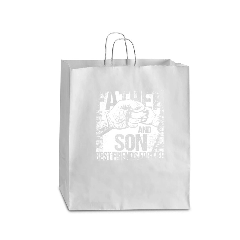 Father And Son Best Friends For Life Fist Bump Queen Paper Bag - 16 X 6 X 19 1/4 | Artistshot