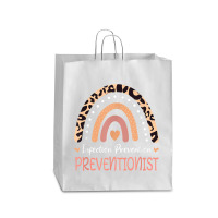 Infection Prevention Preventionist Leopard Rainbow T Shirt Queen Paper Bag - 16 X 6 X 19 1/4 | Artistshot