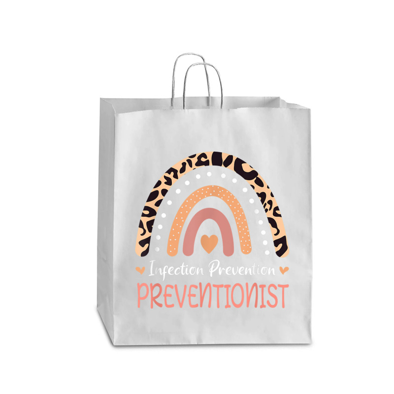 Infection Prevention Preventionist Leopard Rainbow T Shirt Queen Paper Bag - 16 X 6 X 19 1/4 | Artistshot