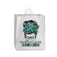 Myasthenia Gravis Warrior Mom Mg Awareness T Shirt Queen Paper Bag - 16 X 6 X 19 1/4 | Artistshot