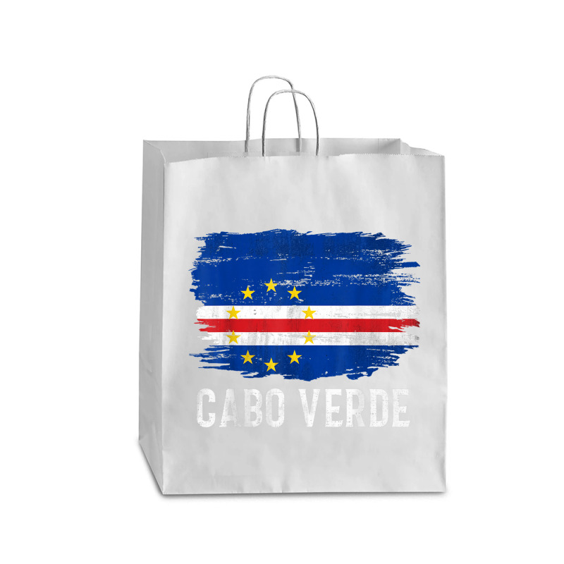 Vintage Cabo Verde Flag For Cabo Verdean Gift Queen Paper Bag - 16 X 6