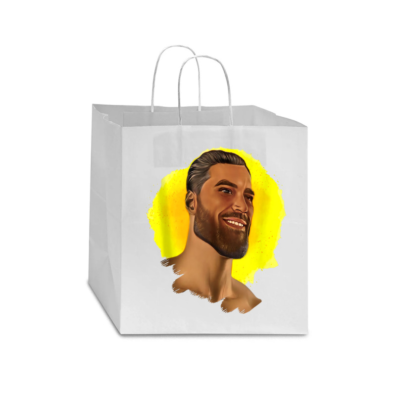 Funny Gigachad Meme Giga Chad Alpha Male Sigma Male Memes Tank Top Star Paper Bag - 13 X 7 X 13 | Artistshot