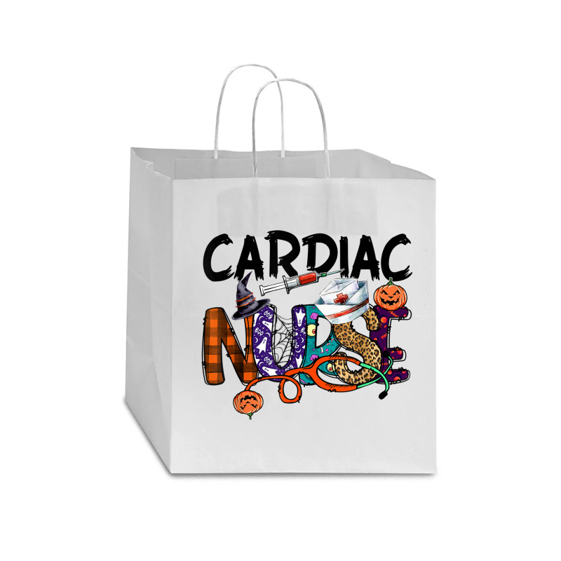 Cardiac Nurse Halloween Party Shirt One Spooky Cardiac Nurse Star Paper Bag - 13 X 7 X 13 | Artistshot