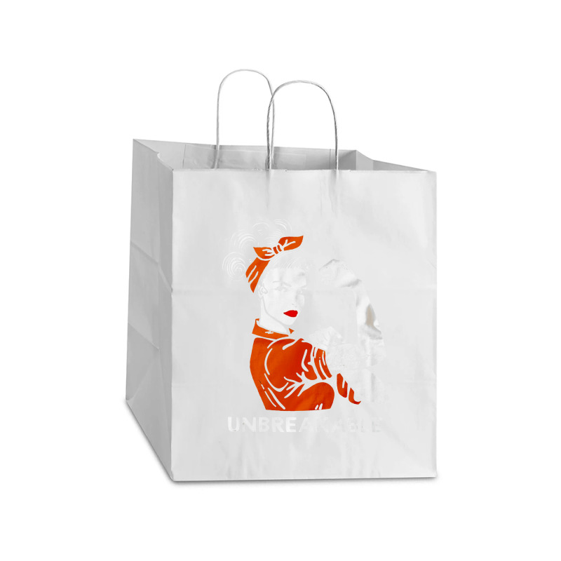 Ms Warrior Unbreakable, Ms, Warrior Unbreakable, Ms Warrior Unbreakabl Take Out Paper Bag - 14 X 10 X 15 1/2 | Artistshot