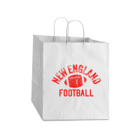 New England Football Vintage Cool Ne Super Football Fan Wear Take Out Paper Bag - 14 X 10 X 15 1/2 | Artistshot