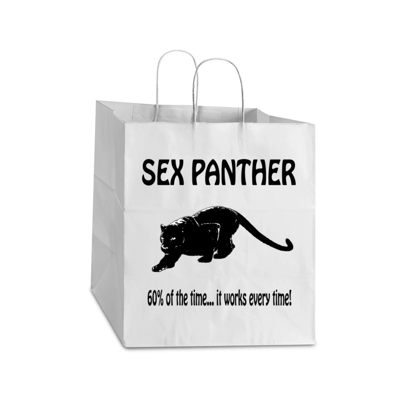 Yellow Sex Panther Take out Paper Bag - 14 x 10 x 15 1/2 by QuaidXan | Artistshot