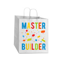 Brick Builder Funny Blocks Building Master Builder Toys Kids T Shirt Take Out Paper Bag - 14 X 10 X 15 1/2 | Artistshot