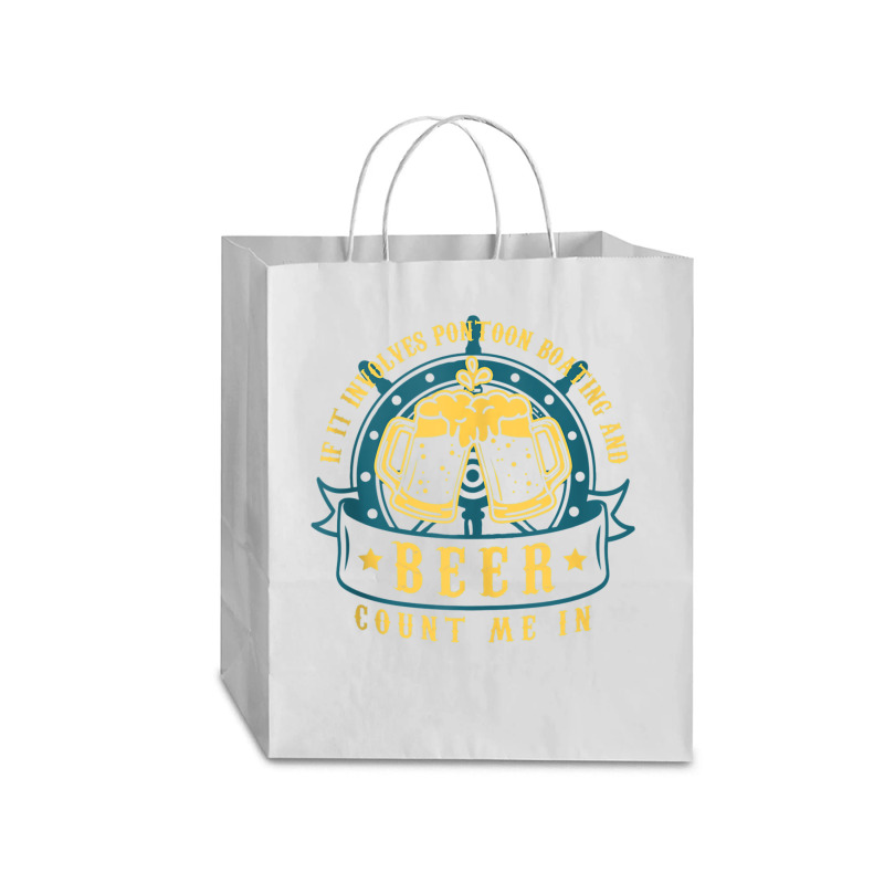 If It Involves Pontoon Boating  Boat Captain Pontoon Tank Top Traveler Paper Bag -13 X 6 X 15 3/4 | Artistshot