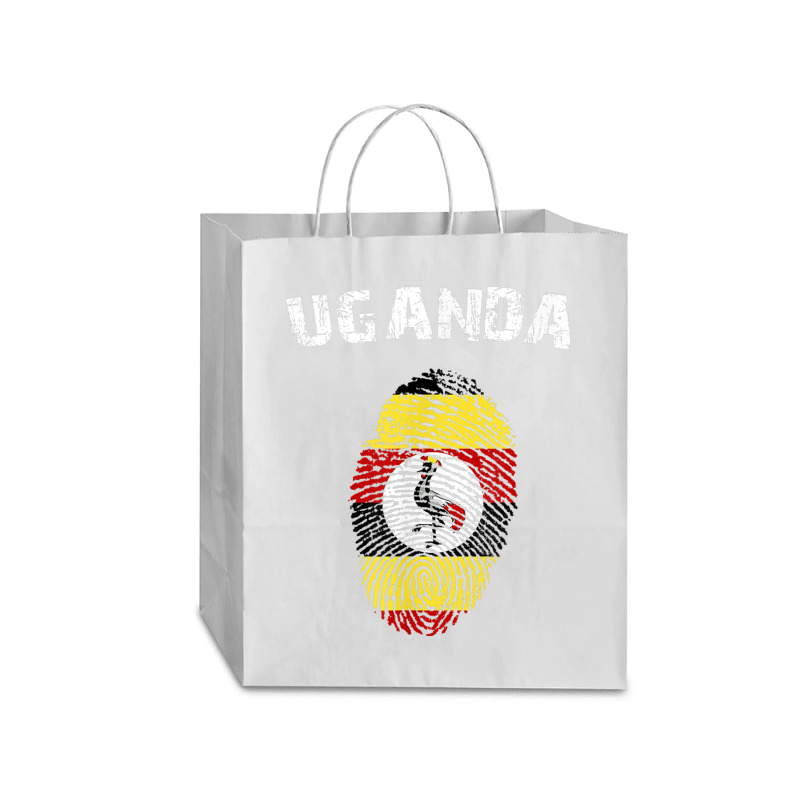 Uganda Fingerprint Flag Country Pride Heritage Shirt Traveler Paper Bag -13 x 6 x 15 3/4 by cm-arts | Artistshot