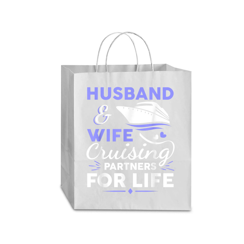 Funny Cruising Design For Husband Wife Couples Cruise Ship T Shirt Traveler Paper Bag -13 X 6 X 15 3/4 | Artistshot