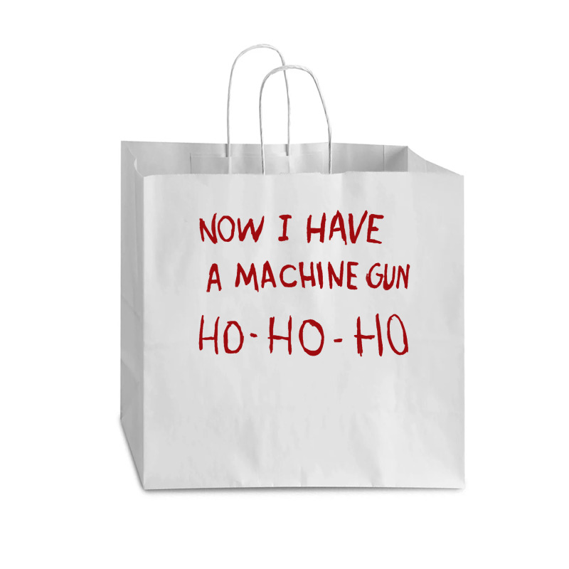 Now I Have A Machine Gun Ho Ho Ho Pullover Hoodie Vogue Paper Bag - 16 X 6 X 12 | Artistshot