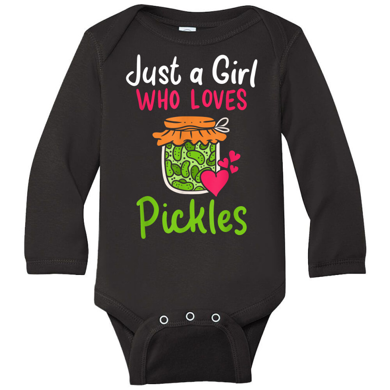 Pickles Just A Girl Who Loves Pickles Canning T Shirt Long Sleeve Baby Bodysuit by phuongvu | Artistshot