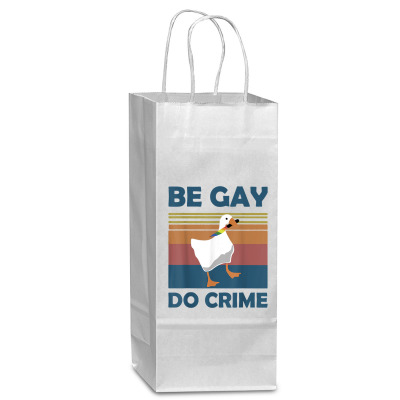 Be Gay Do Crimes Goose Lgbtqia Pride Month Rainbow Flag Gift Wine Paper ...
