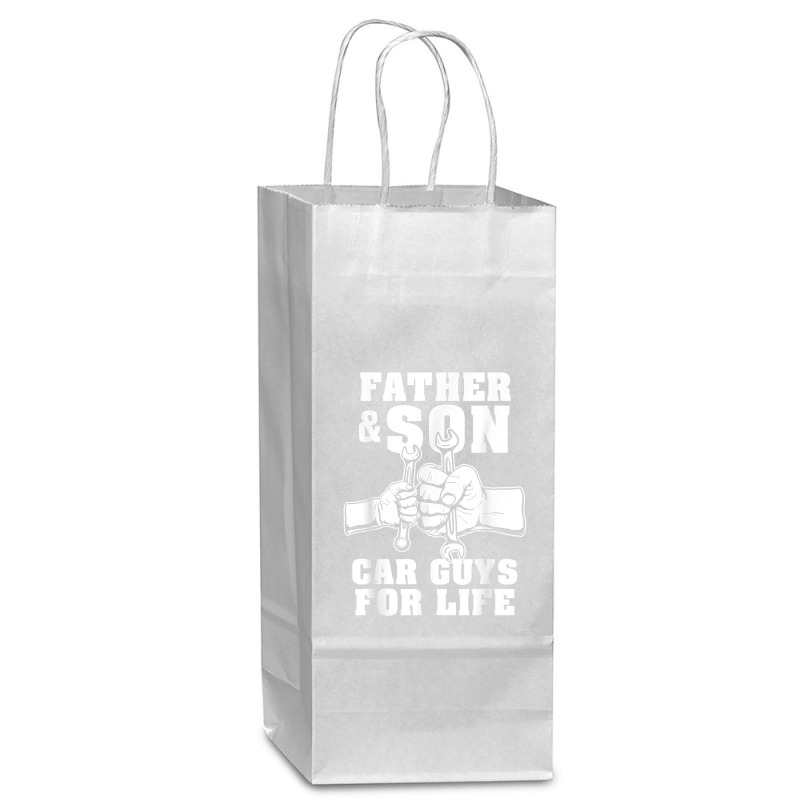 Father And Son Car Guys For Life Cute Car Mechanic Wine Paper Bag - 5 1/2 X 3 1/4 X 13 | Artistshot