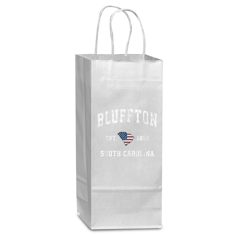 Bluffton South Carolina Sc Vintage American Flag Design T Shirt Wine ...