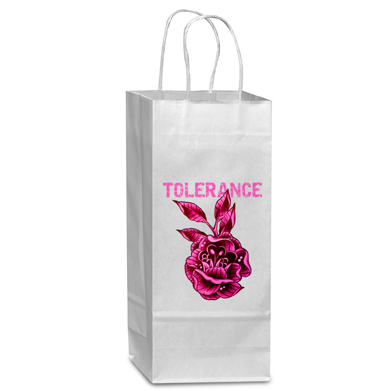 Tolerance, A Positive T Shirt For Humanity Perfect For Lgbtq Wine Paper Bag - 5 1/2 X 3 1/4 X 13 | Artistshot