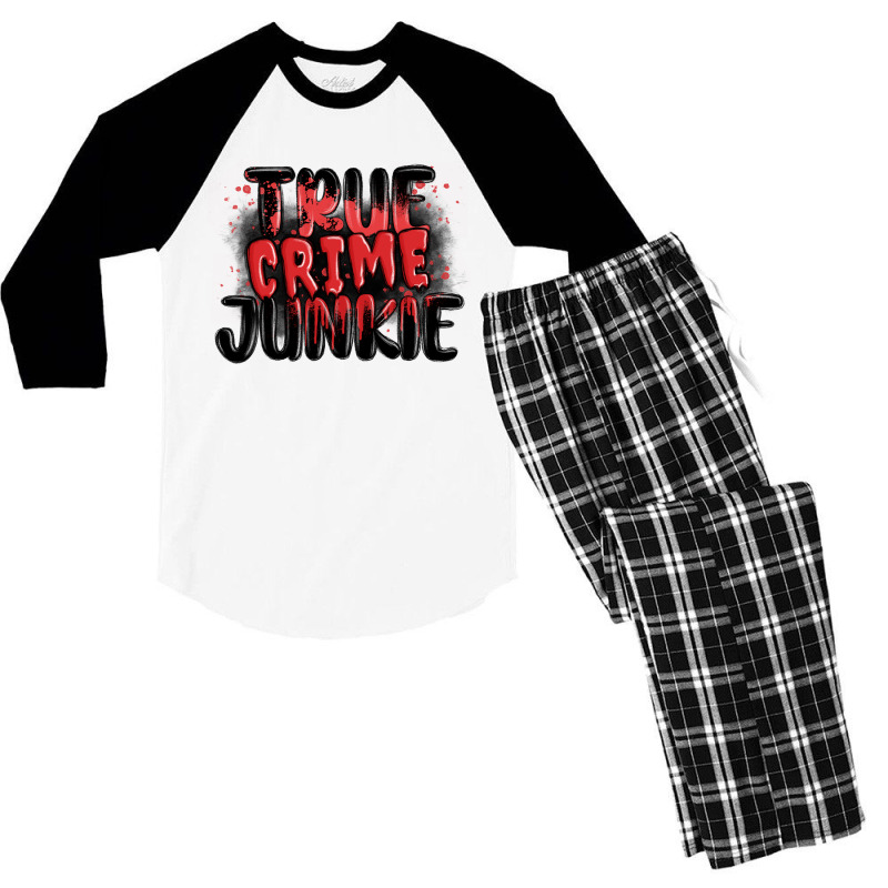 True Crime Junkie Men's 3/4 Sleeve Pajama Set | Artistshot