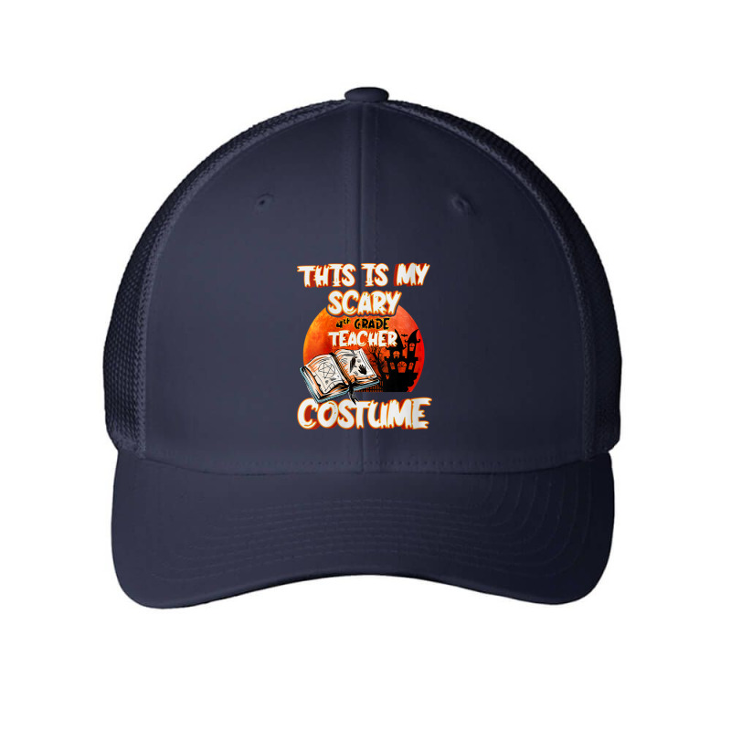 Womens This Is My Scary 4th Grade Teacher Costume Halloween Party Char Mesh Cap | Artistshot