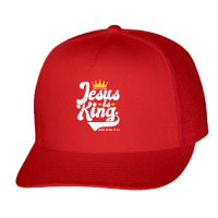 Jesus Is King Revelation 1714 - Christian Religious Bible Characters V Trucker Cap | Artistshot