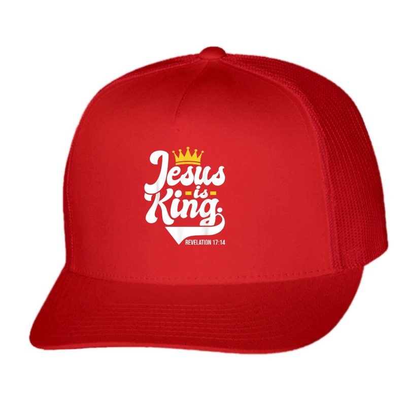 Jesus Is King Revelation 1714 - Christian Religious Bible Characters V Trucker Cap by Aria-Proctor | Artistshot