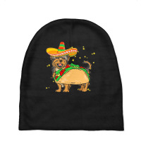 Cinco De Mayo T  Shirt Sombrero Yorkshire Terrier Dog Tacos Cinco De M Baby Beanies | Artistshot