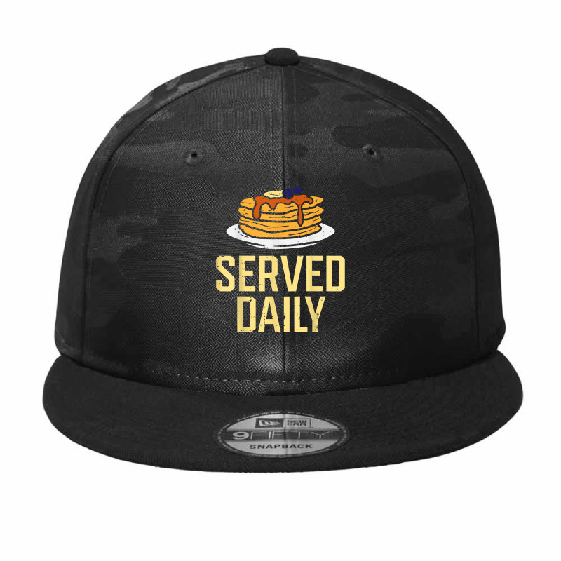 Pancakes Served Daily American Football Funny Sports Lineman T Shirt Camo Snapback | Artistshot