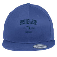 Bayshore Gardens Florida Fl Vintage Athletic Navy Sports Des T Shirt Flat Bill Snapback Cap | Artistshot