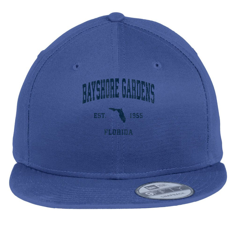 Bayshore Gardens Florida Fl Vintage Athletic Navy Sports Des T Shirt Flat Bill Snapback Cap by graftmshindeatw | Artistshot