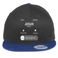 Jesus Is Calling Mobile Jesus God Religious Birthday Gifts Flat Bill Snapback Cap | Artistshot