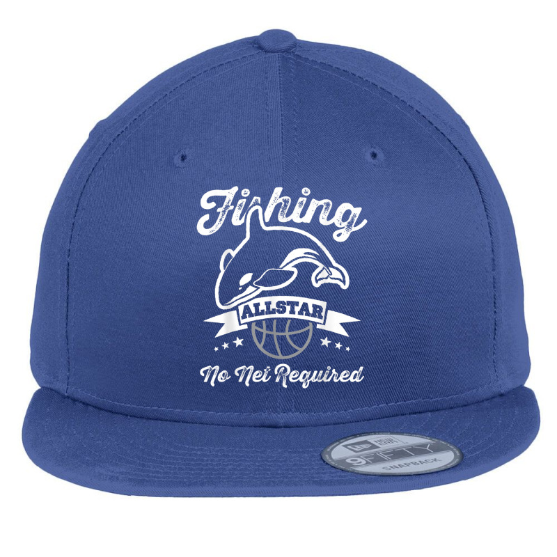 Orca Fishing Allstar No Net Required Funny Basketball Humor T Shirt Flat Bill Snapback Cap | Artistshot