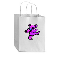 Pink Grateful Dancing Hippie Classic Rock Dead Bear Cub Paper Bag - 8 X 4 1/2 X 10 1/4 | Artistshot