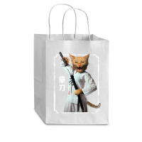 Ninja Cat , Samurai Funny Cat , Japanese Style T Shirt Cub Paper Bag - 8 X 4 1/2 X 10 1/4 | Artistshot