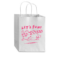 Let's Fun! Pink Cub Paper Bag - 8 X 4 1/2 X 10 1/4 | Artistshot