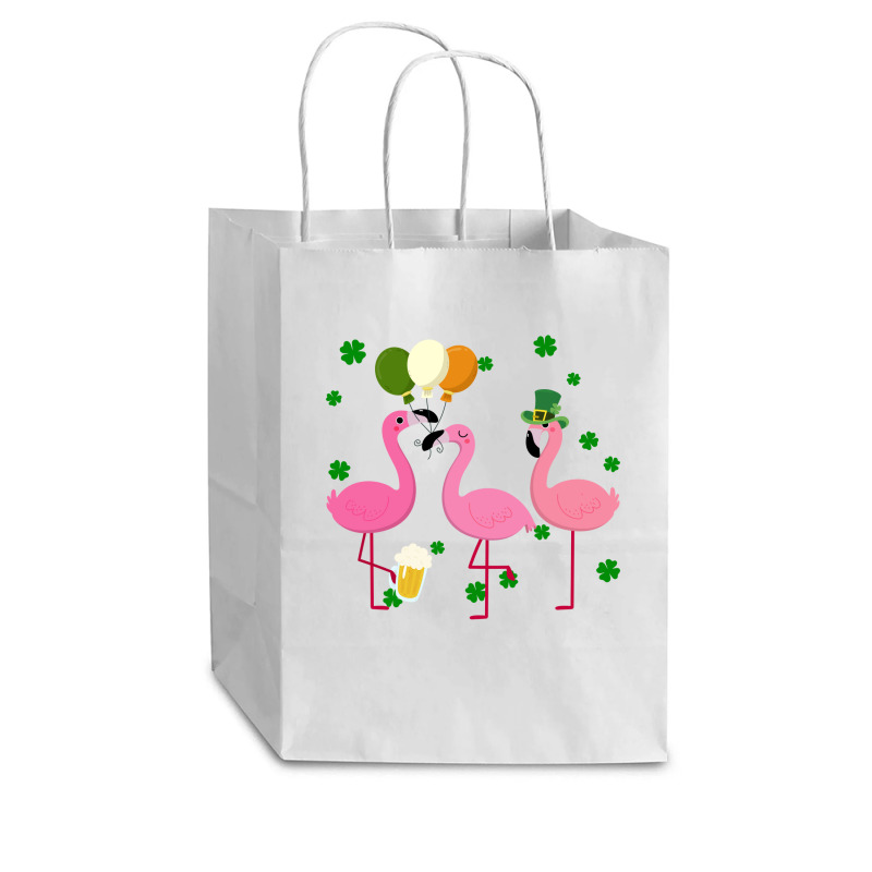 Christmas Flamingo St Patricks Day Cub Paper Bag - 8 X 4 1/2 X 10 1/4 | Artistshot