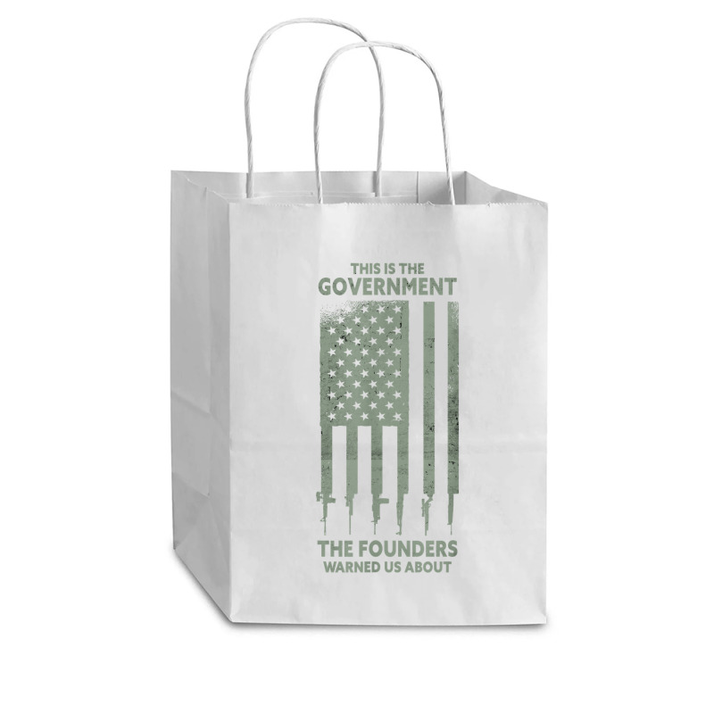 America This Is The Government The Founders Warned Us About T Shirt Cub Paper Bag - 8 X 4 1/2 X 10 1/4 | Artistshot