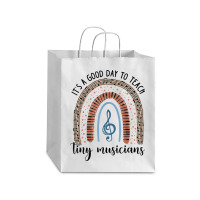 Its A Good Day To Teach Tiny Musicians Music Teacher Rainbowgift Debie Paper Bag - 10 X 5 X 13 | Artistshot