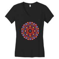 Mandala Art With Floral Motifs Women's V-neck T-shirt | Artistshot