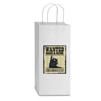 Wanted Dead Or Alive Schrodinger_s Cat Double Wine Paper Bag - 6 1/2 X 3 1/2 X 12 3/8 | Artistshot