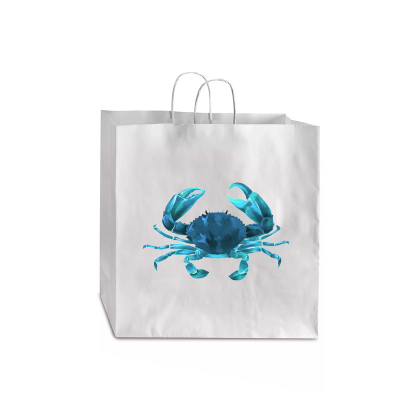 Aqua Colored Crab Jumbo Paper Bag - 18 X 7 X 18 3/4 | Artistshot