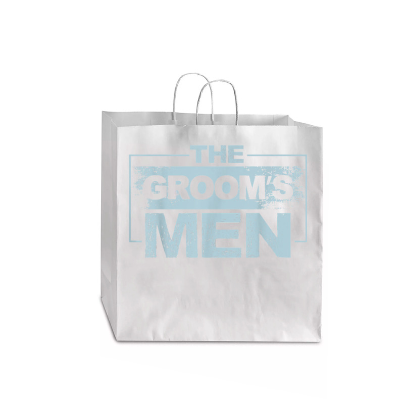 Mens The Groom's Men Groomsman Stag Party Bachelor Party Jumbo Paper Bag - 18 X 7 X 18 3/4 | Artistshot