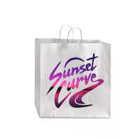 Awesome Sunset Curve Design Jumbo Paper Bag - 18 X 7 X 18 3/4 | Artistshot