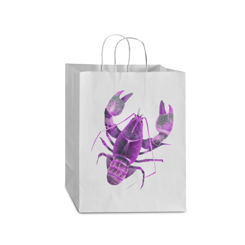 Aqua Purple Colored Lobster Mart Paper Bag -13 X 7 X 17 | Artistshot