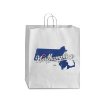 Northampton Massachusetts Ma Map Queen Paper Bag - 16 X 6 X 19 1/4 | Artistshot