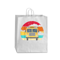 Retro Yellow School Bus For School Bus Driver And Busman Queen Paper Bag - 16 X 6 X 19 1/4 | Artistshot