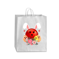 Bowling Easter Bunny Egg 2020 Rabbit Flowers Pascha Bowler Queen Paper Bag - 16 X 6 X 19 1/4 | Artistshot