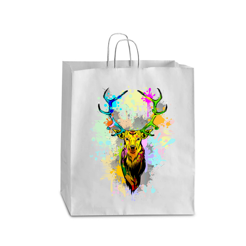 Deer Popart Dripping Paint, Deer Pop Art, Dripping Paint, Deer Drippin Queen Paper Bag - 16 X 6 X 19 1/4 | Artistshot