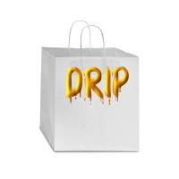 Drippy Yellow Drippin Letters Streetwear Hip Hop Tees Tops T Shirt Star Paper Bag - 13 X 7 X 13 | Artistshot